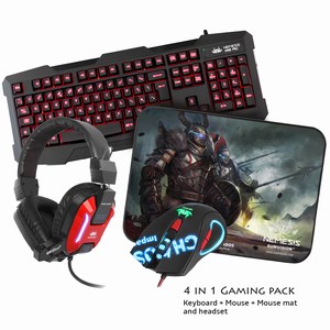Sumvision Keyboard - Mouse - Headset - Mat 4 in 1 Chaos Pack